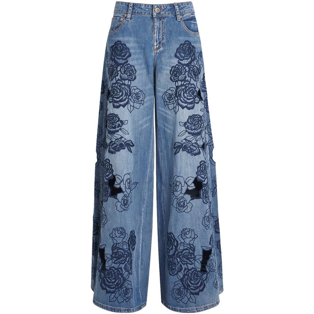 Alice + Olivia Sidney Laser-Cut Jeans-NWT